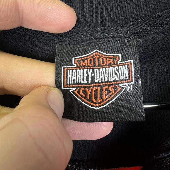 2000s Harley-Davidson Kids' Zip-Up Sweatshirt  Size 5 Vintage - Picture 3 of 4